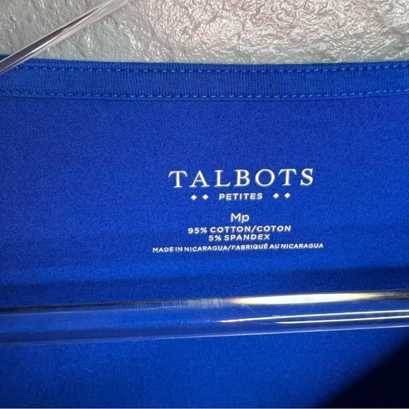 Talbots Royal Blue 3 Quarter inch top - Picture 5 of 7